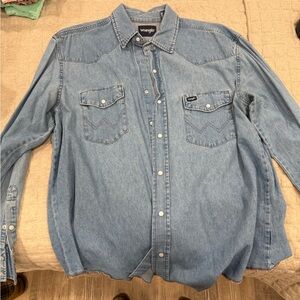 Wrangler Light Blue Denim Shirt
